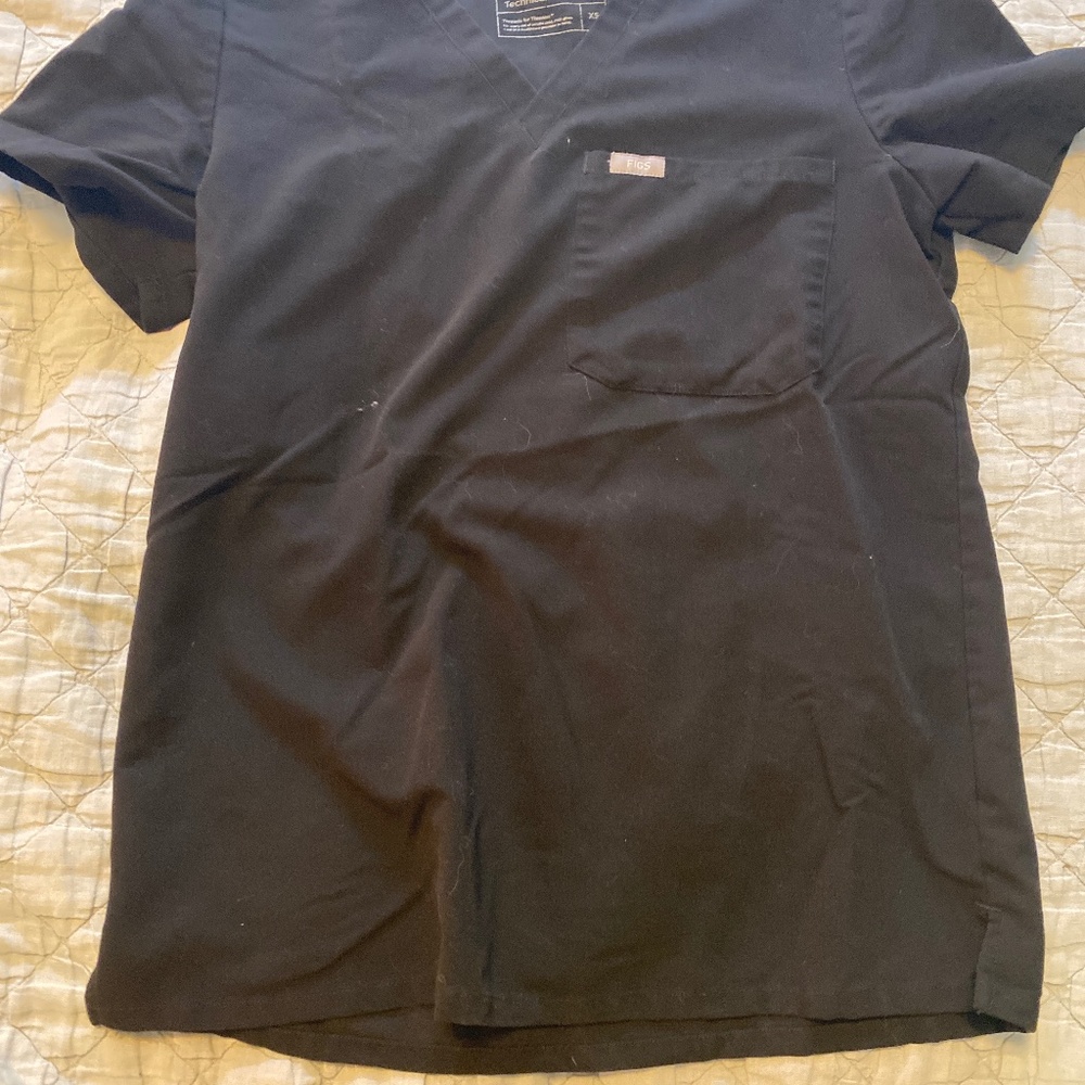 Figs xs black catarina top